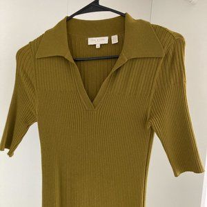 Ted Baker Green Polo Sweater Dress